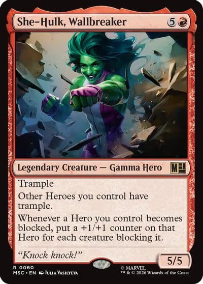 She Hulk Wallbreaker Commander: Marvel Super Heroes Magic card