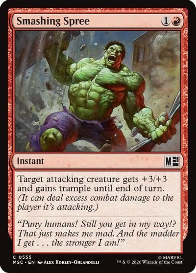 Smashing Spree Commander: Marvel Super Heroes Magic card
