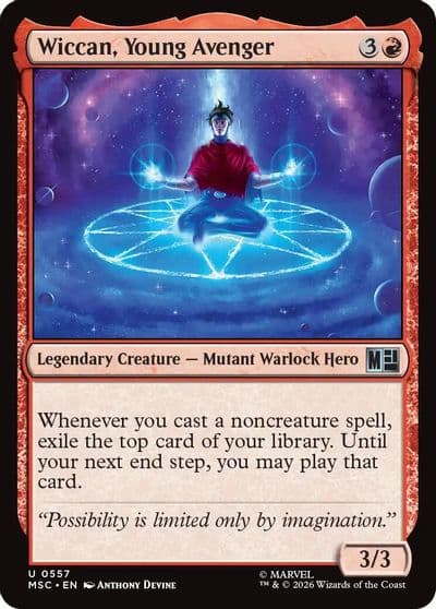 Wiccan Young Avenger Commander: Marvel Super Heroes Magic card