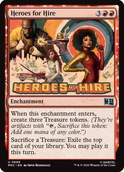 Heroes for Hire Commander: Marvel Super Heroes Magic card