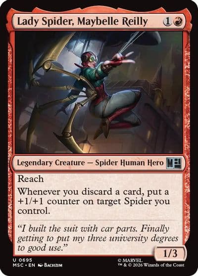 Lady Spider Maybelle Reilly Commander: Marvel Super Heroes Magic card