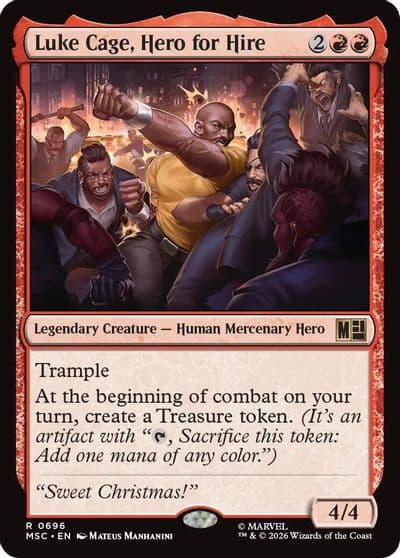 Luke Cage Hero for Hire Commander: Marvel Super Heroes Magic card