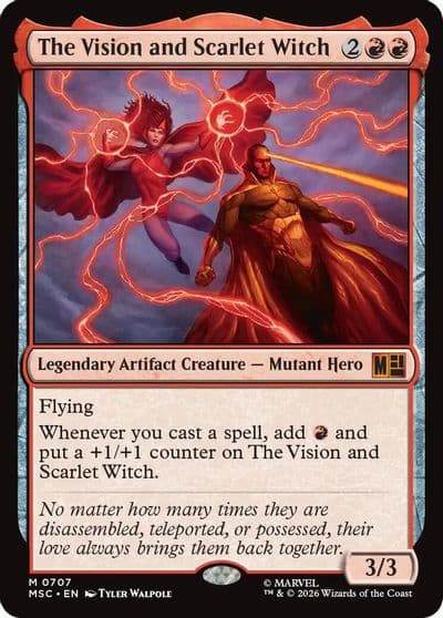 The Vision and Scarlet Witch Commander: Marvel Super Heroes Magic card
