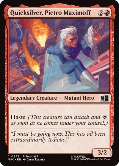 Quicksilver Pietro Maximoff 0853 Commander: Marvel Super Heroes Magic card