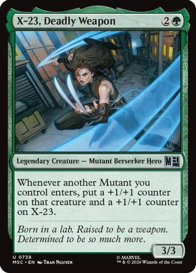 X 23 Deadly Weapon Commander: Marvel Super Heroes Magic card