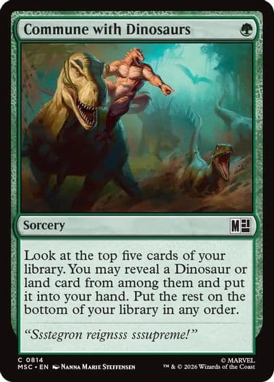 Commune with Dinosaurs Commander: Marvel Super Heroes Magic card