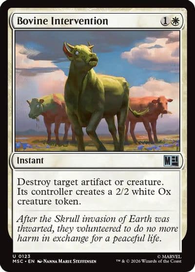 Bovine Intervention Surge Foil Commander: Marvel Super Heroes Magic card