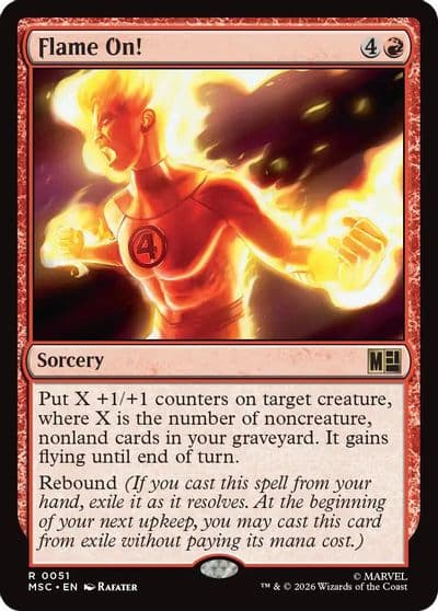 Flame On Surge Foil Commander: Marvel Super Heroes Magic card