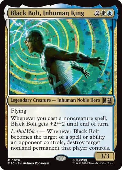 Black Bolt Inhuman King Surge Foil Commander: Marvel Super Heroes Magic card