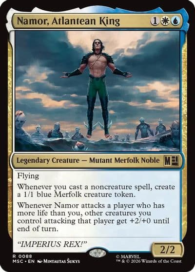 Namor Atlantean King Commander: Marvel Super Heroes Magic card