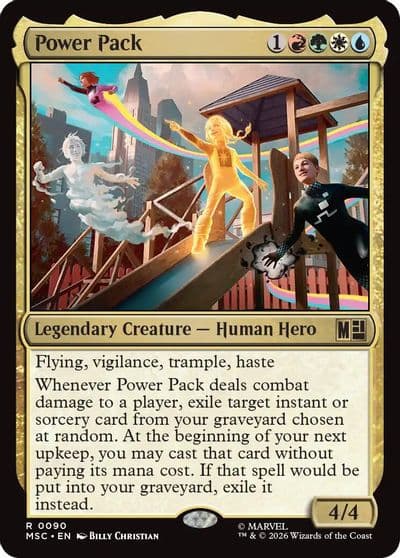 Power Pack Surge Foil Commander: Marvel Super Heroes Magic card