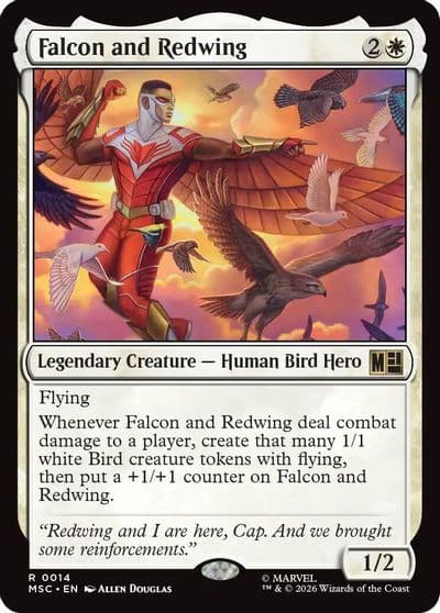 Falcon and Redwing Surge Foil Commander: Marvel Super Heroes Magic card