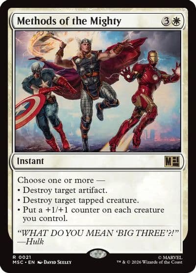 Methods of the Mighty Surge Foil Commander: Marvel Super Heroes Magic card