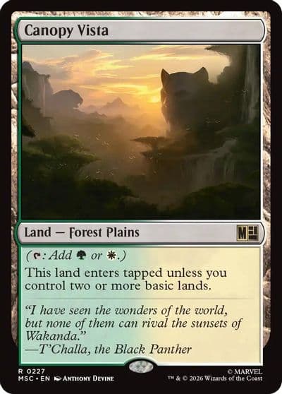 Canopy Vista Surge Foil Commander: Marvel Super Heroes Magic card