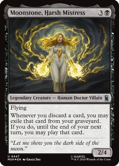 Moonstone Harsh Mistress Surge Foil Marvel Super Heroes Magic card