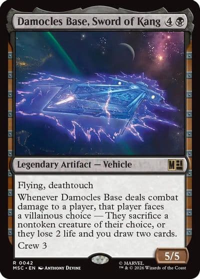 Damocles Base Sword of Kang Surge Foil Commander: Marvel Super Heroes Magic card