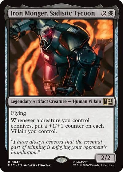 Iron Monger Sadistic Tycoon Surge Foil Commander: Marvel Super Heroes Magic card