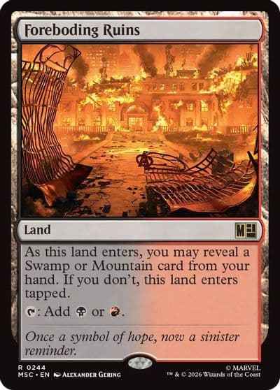 Foreboding Ruins Surge Foil Commander: Marvel Super Heroes Magic card