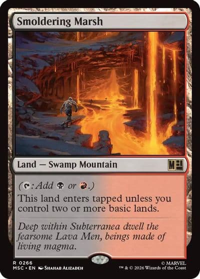 Smoldering Marsh Surge Foil Commander: Marvel Super Heroes Magic card