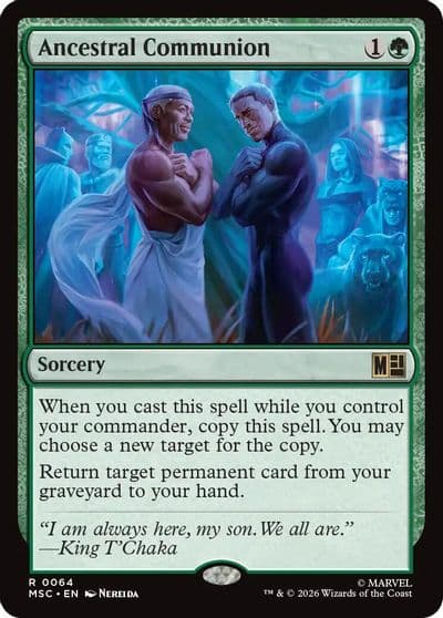 Ancestral Communion Commander: Marvel Super Heroes Magic card