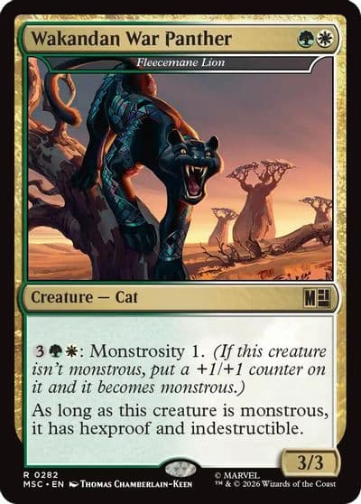 Wakandan War Panther Fleecemane Lion Surge Foil Commander: Marvel Super Heroes Magic card