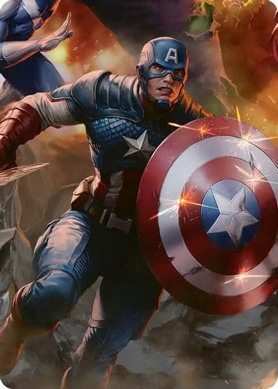 Captain America Unbowed Art Card Art Series: Marvel Super Heroes Magic card