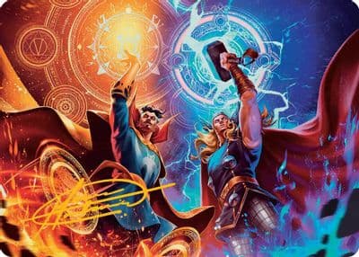 We Say Thee Nay Art Card Gold Stamped Signature Art Series: Marvel Super Heroes Magic card