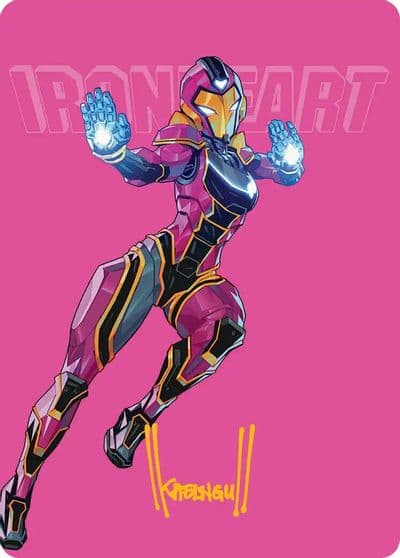Ironheart Clever Champion Art Card Gold Stamped Signature Art Series: Marvel Super Heroes Magic card