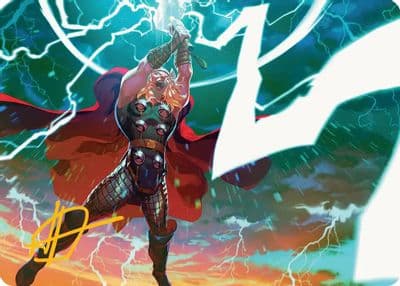 Lightning Strike Art Card Gold Stamped Signature Art Series: Marvel Super Heroes Magic card
