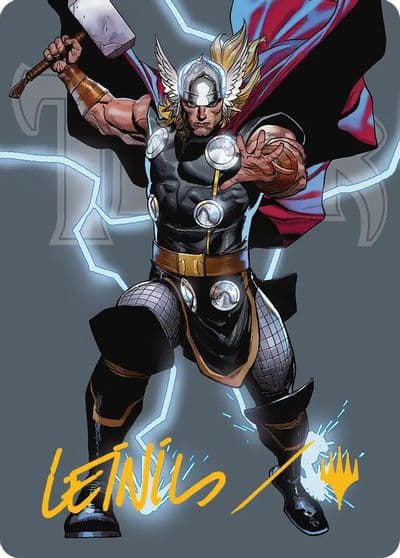 Thor God of Thunder Art Card Gold Stamped Signature Art Series: Marvel Super Heroes Magic card