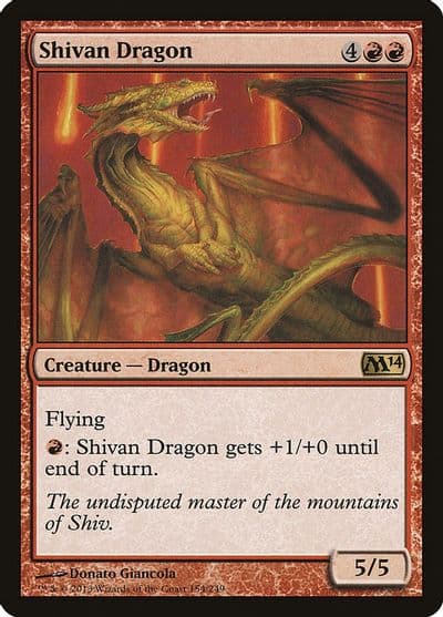 Shivan Dragon Magic 2014 (M14) Magic card