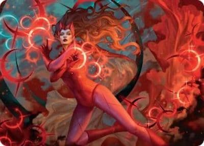Scarlet Witch Chaotic Avenger Art Card Art Series: Marvel Super Heroes Magic card