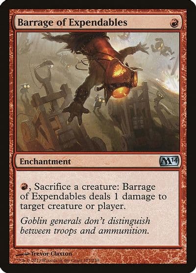 Barrage of Expendables Magic 2014 (M14) Magic card