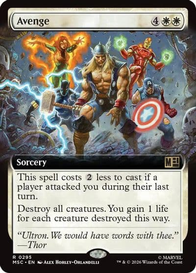 Avenge Extended Art Commander: Marvel Super Heroes Magic card