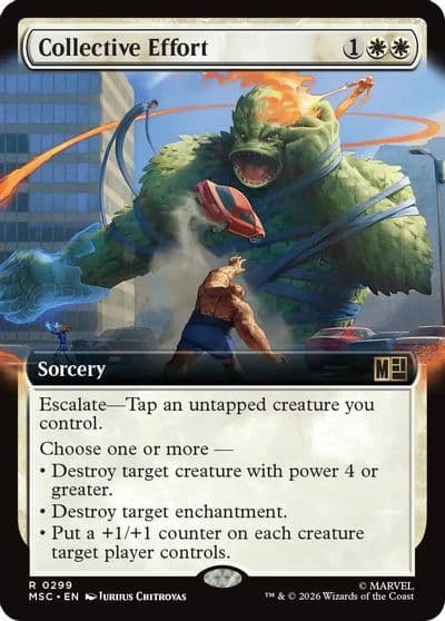 Collective Effort Extended Art Commander: Marvel Super Heroes Magic card