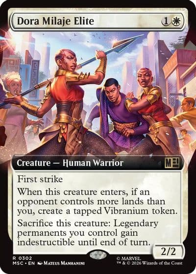 Dora Milaje Elite Extended Art Commander: Marvel Super Heroes Magic card
