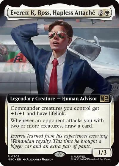 Everett K Ross Hapless Attache Extended Art Commander: Marvel Super Heroes Magic card