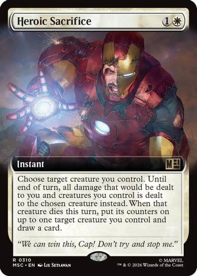 Heroic Sacrifice Extended Art Commander: Marvel Super Heroes Magic card