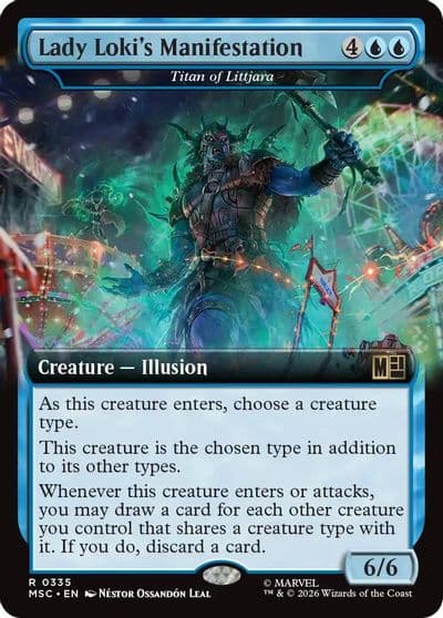 Lady Lokis Manifestation Titan of Littjara Extended Art Commander: Marvel Super Heroes Magic card