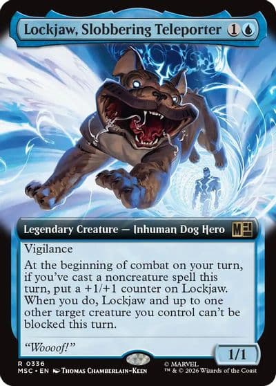 Lockjaw Slobbering Teleporter Extended Art Commander: Marvel Super Heroes Magic card