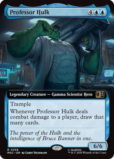 Professor Hulk Extended Art Commander: Marvel Super Heroes Magic card
