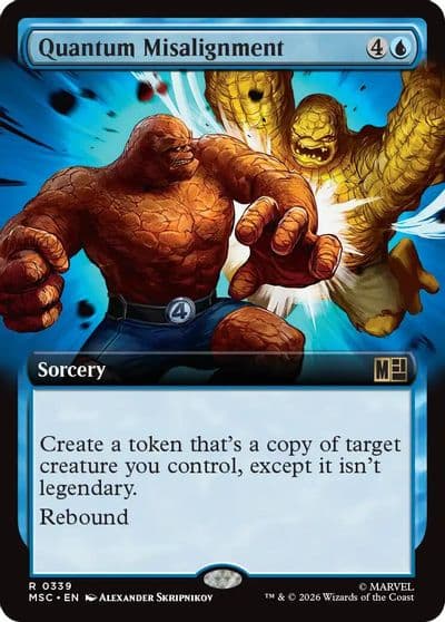 Quantum Misalignment Extended Art Commander: Marvel Super Heroes Magic card