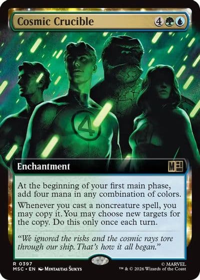 Cosmic Crucible Extended Art Commander: Marvel Super Heroes Magic card