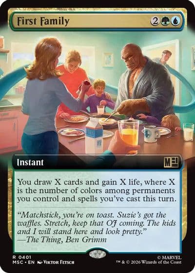 First Family Extended Art Commander: Marvel Super Heroes Magic card