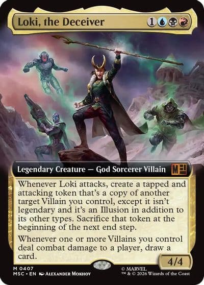 Loki the Deceiver Extended Art Commander: Marvel Super Heroes Magic card