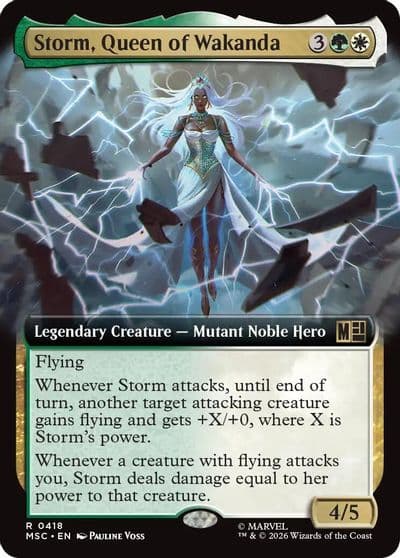 Storm Queen of Wakanda Extended Art Commander: Marvel Super Heroes Magic card