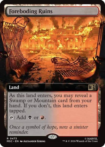 Foreboding Ruins Extended Art Commander: Marvel Super Heroes Magic card