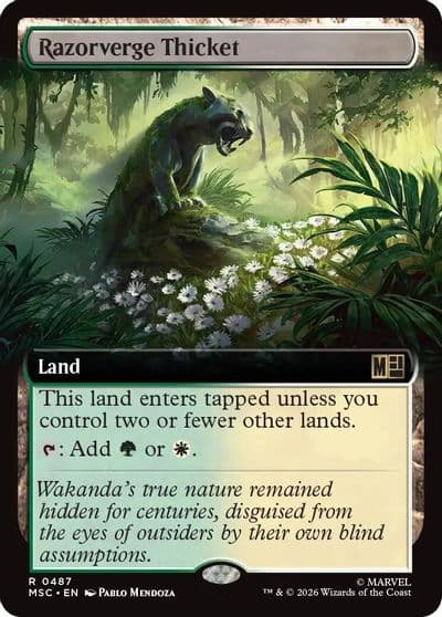 Razorverge Thicket Extended Art Commander: Marvel Super Heroes Magic card