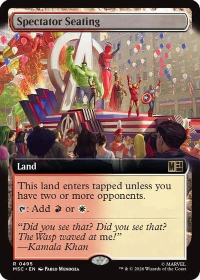 Spectator Seating Extended Art Commander: Marvel Super Heroes Magic card