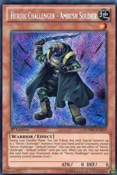 Heroic Challenger Ambush Soldier Number Hunters Yu-Gi-Oh! card